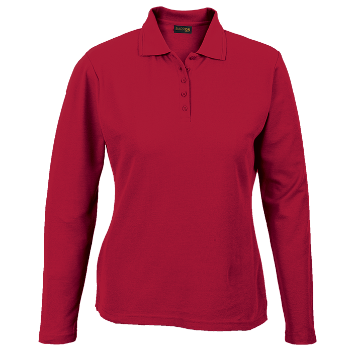 175g Pique Knit Long Sleeve Golfer Ladies - Image 5