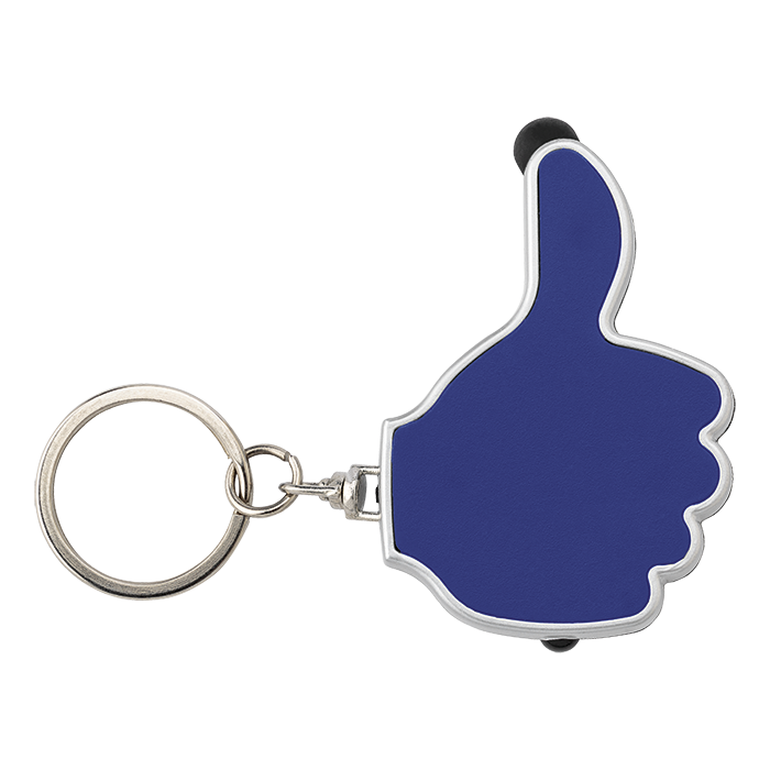 3 in 1 Thumbs Up Keychain with Stylus and LED Light - Image 4