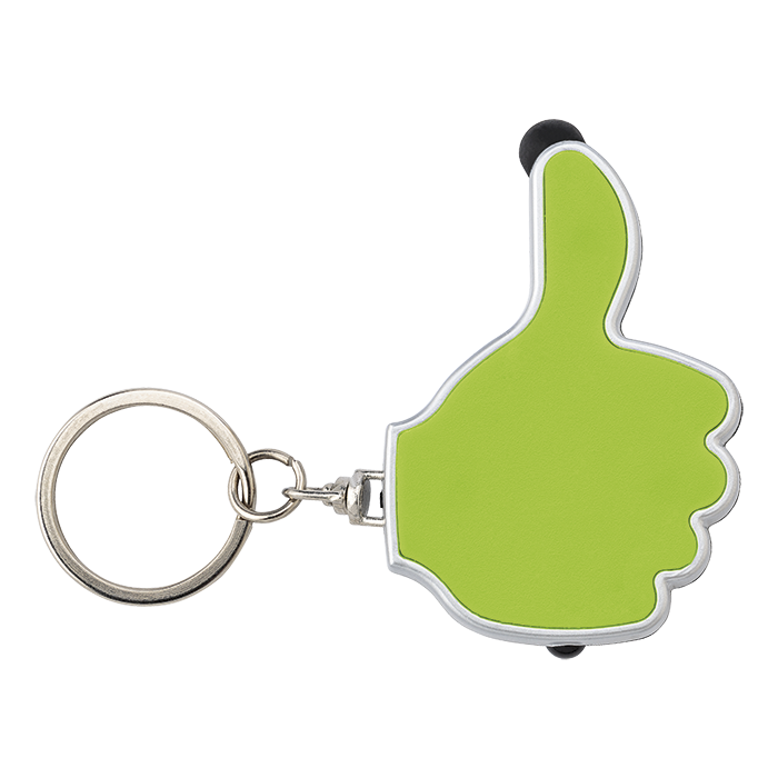 3 in 1 Thumbs Up Keychain with Stylus and LED Light - Image 5