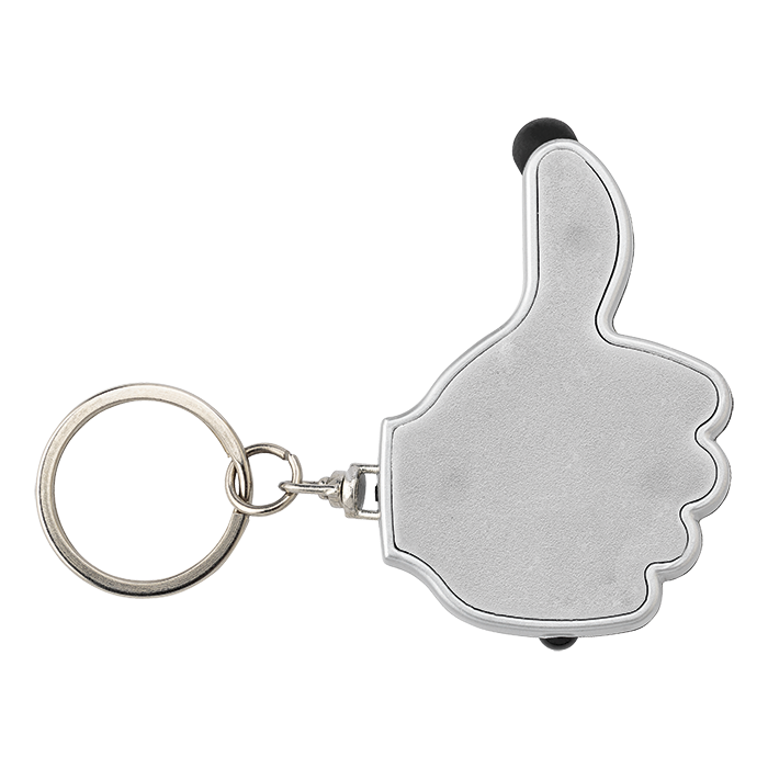 3 in 1 Thumbs Up Keychain with Stylus and LED Light - Image 7
