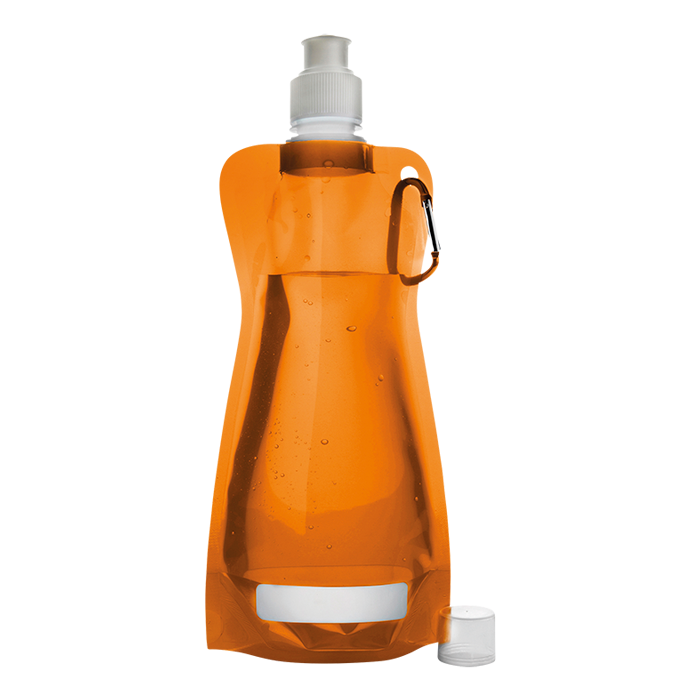 420ml Foldable Water Bottle with Carabiner Clip - Image 4
