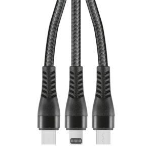 1.2m 3-In-1 Charger Cable Allum alloy and Braiding