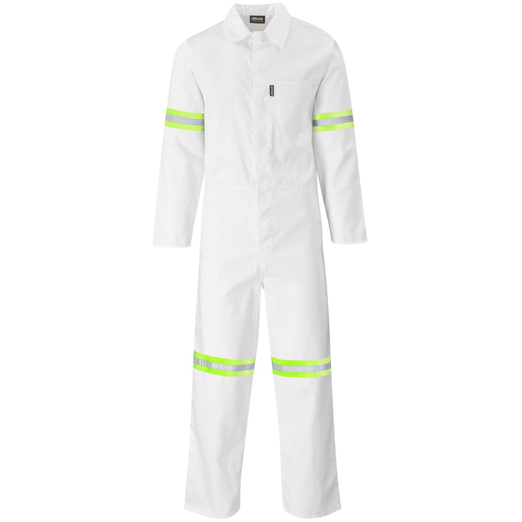 Safety Polycotton Boiler Suit - Reflective Arms & Legs - Yellow Tape - Image 3