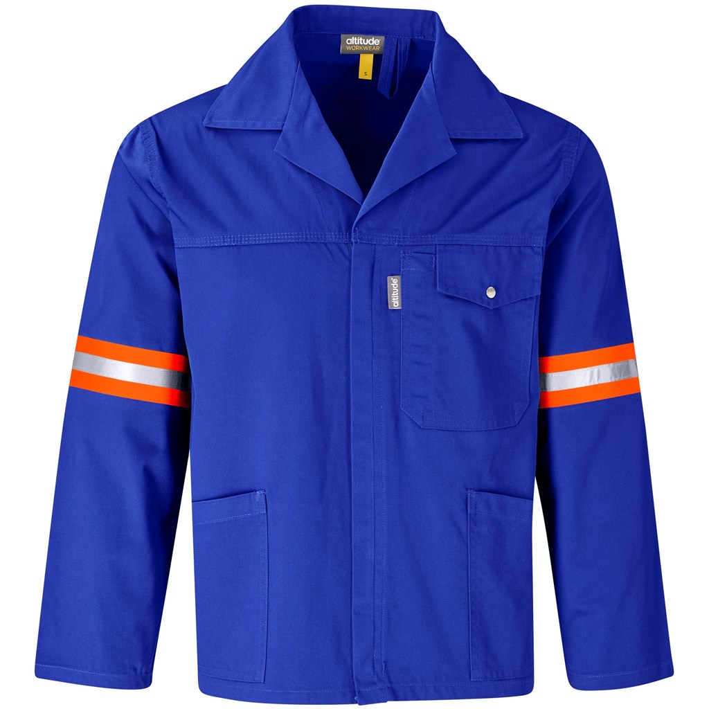 Site Premium Polycotton Jacket - Reflective Arms - Orange Tape - Image 3