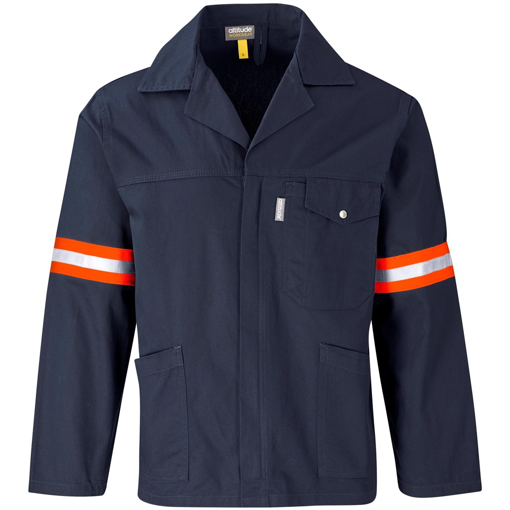 Artisan Premium 100% Cotton Jacket - Reflective Arms - Orange Tape - Image 2