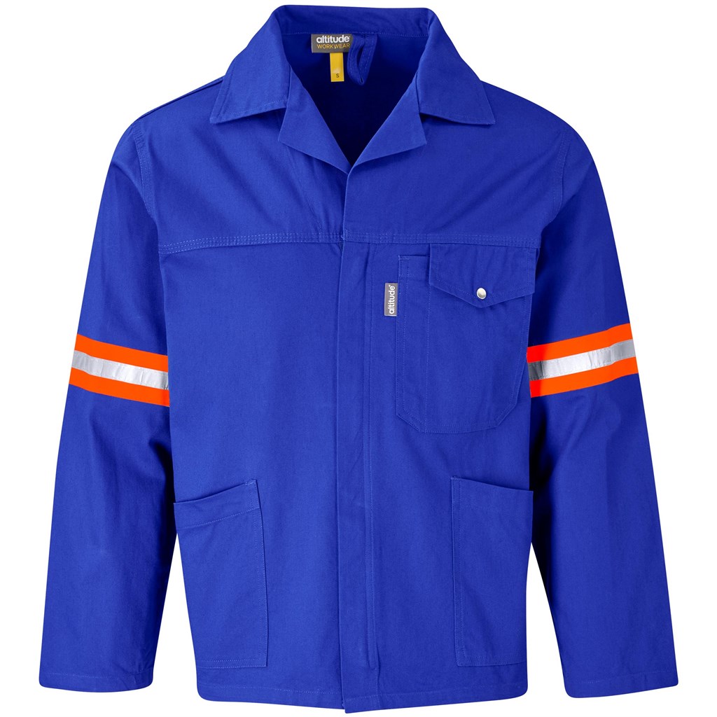 Artisan Premium 100% Cotton Jacket - Reflective Arms - Orange Tape - Image 3