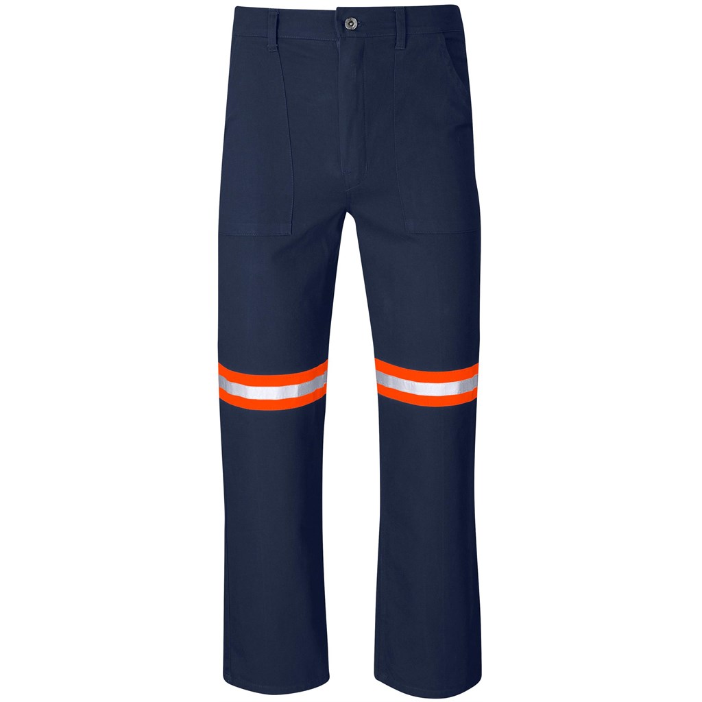 Artisan Premium 100% Cotton Pants - Reflective Legs - Orange Tape - Image 2