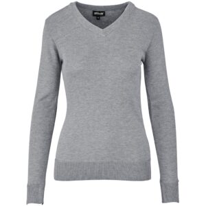 Ladies Long Sleeve Peru V-Neck Jersey - Grey