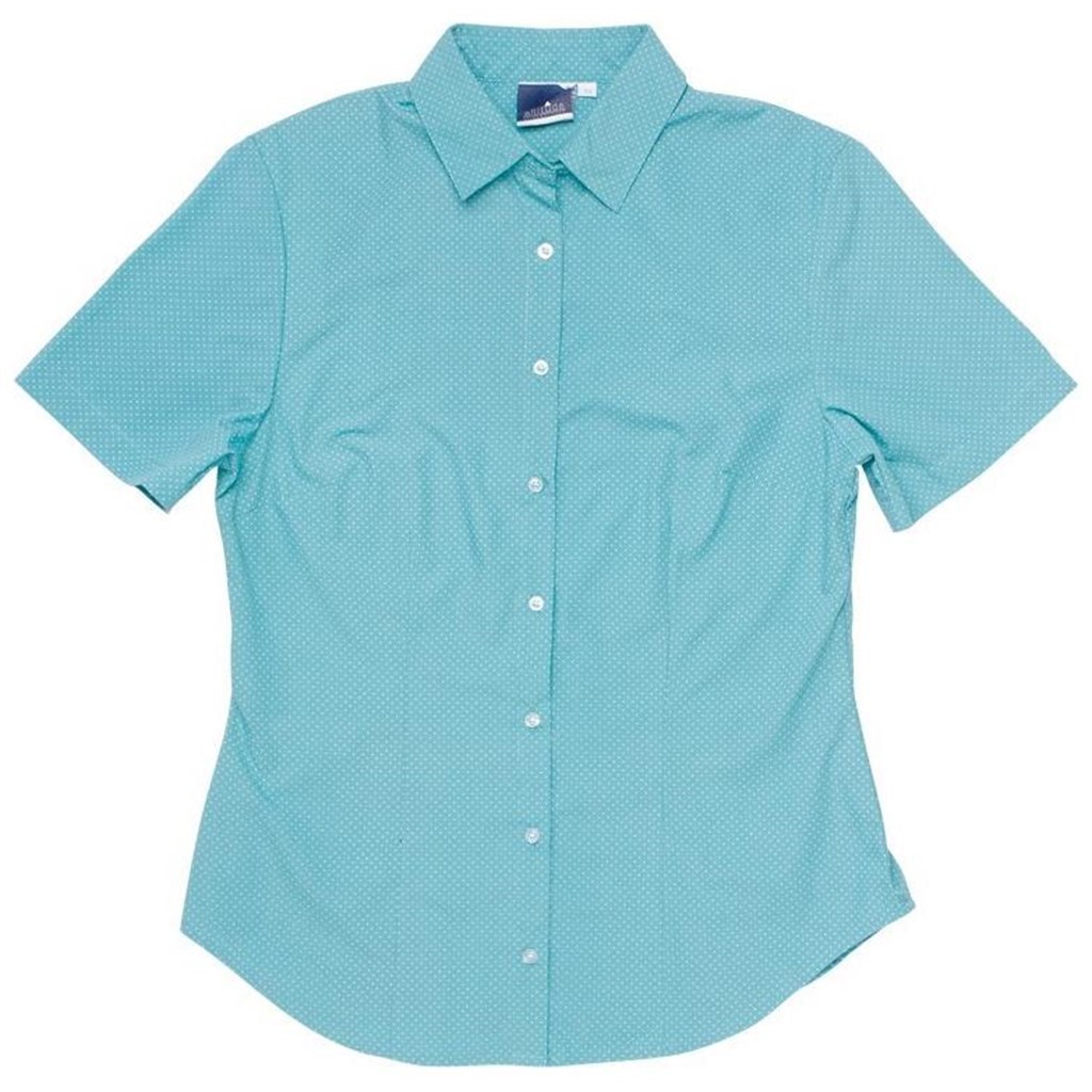 Rita Short Sleeve Blouse - Aqua - Image 2