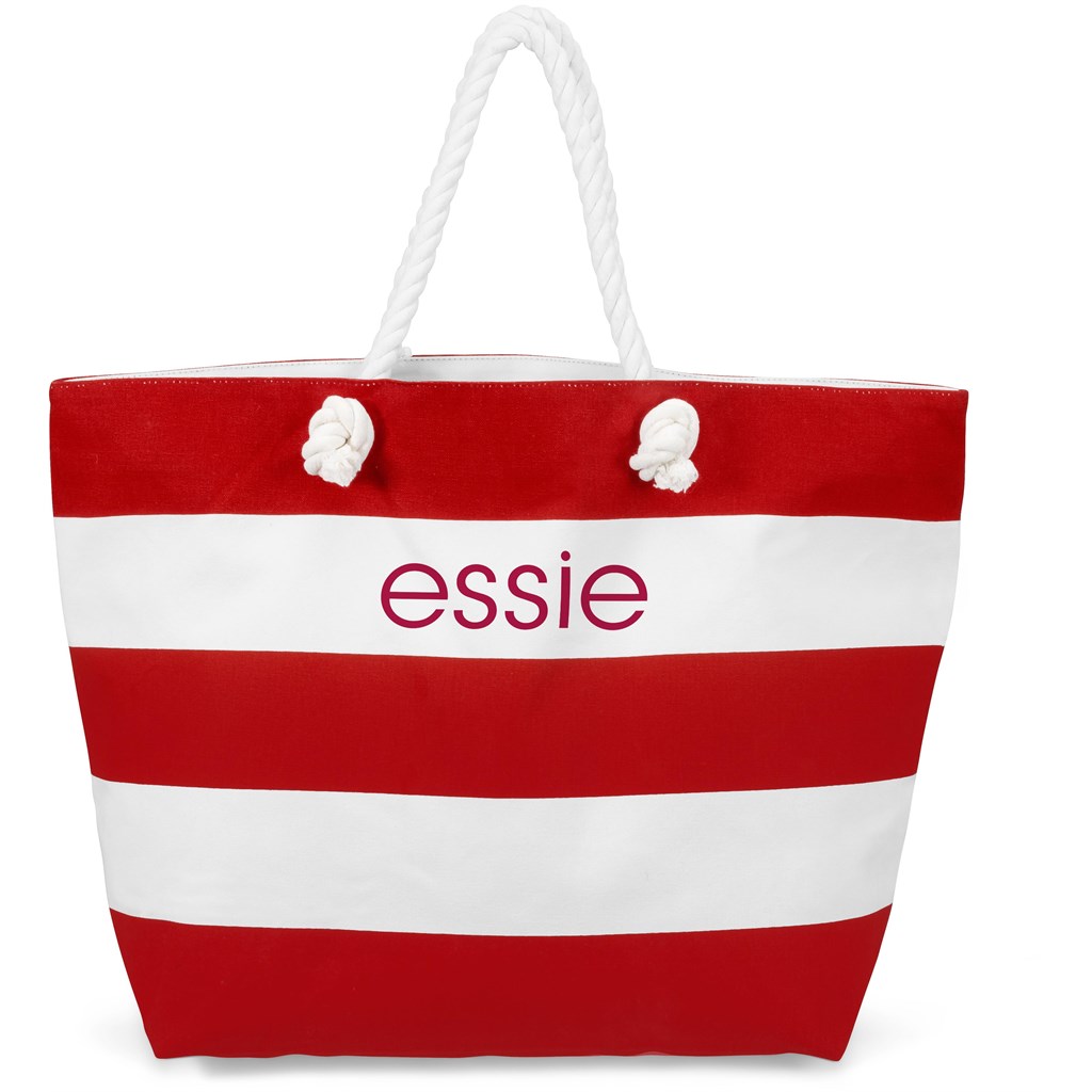 US Basic Coastline Cotton Beach Bag - Red - Image 2