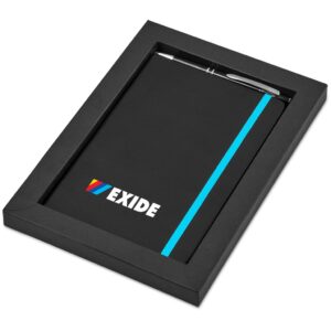 Carter Notebook & Pen Set - Cyan