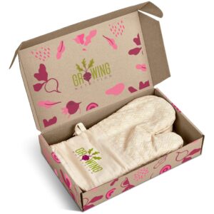 Serendipio Tanoreen Oven Glove Pair in Gift Box - Natural