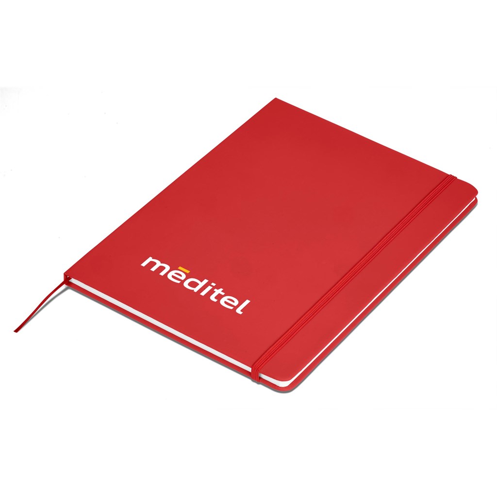 Omega A4 Hard Cover Notebook - Red - Image 2