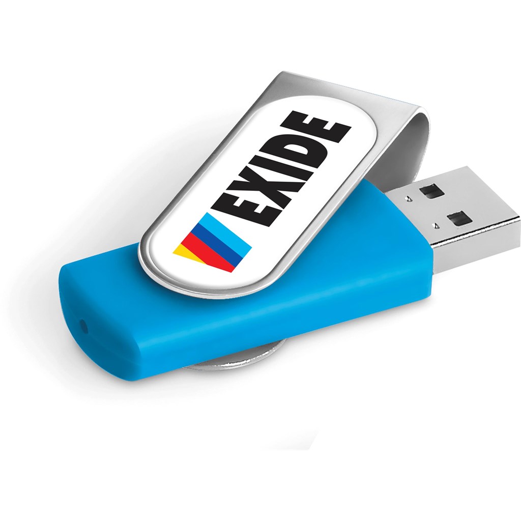 Axis Dome Flash Drive - 8GB - Cyan - Image 2