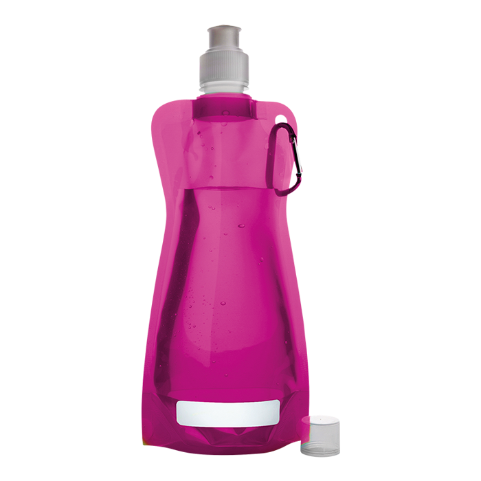 420ml Foldable Water Bottle with Carabiner Clip