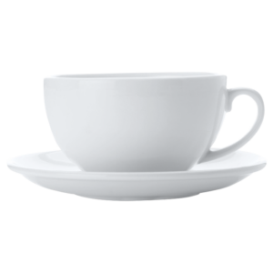 White Basics Cappuccino Cup and Saucer 320ml