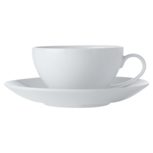 White Basics Coupe Cup and Saucer 200ml