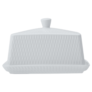 White Basics Diamonds Butter Dish