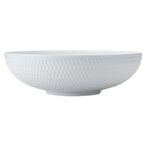 White Basics Diamonds Round Serving Bowl