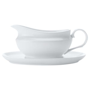 White Basics Gravy Boat and Saucer 550ml