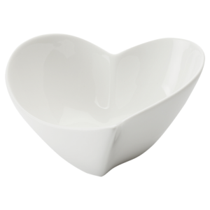 White Basics Heart Bowl
