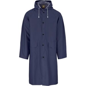 Light Duty Storm Rubberised Polyester/PVC Raincoat - Navy