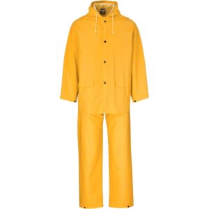 Light Hurricane Rubberised Polyester/PVC Rainsuit - Yellow