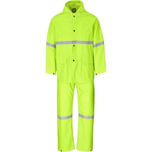 Light Duty Tornado Hi-Viz Reflective Rubberised Rainsuit - Yellow