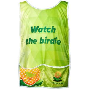 Pre-Production Sample Hoppla Jackal Polyester Caddy Bib with PVC Name Sleeve