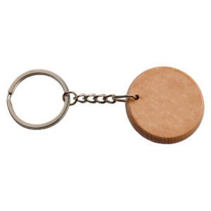 Round Wood Keyring