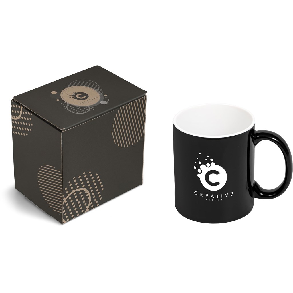 Omega Mug in Bianca Custom Gift Box - Black - Image 2