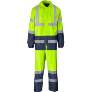 Torrent Two-Tone Hi-Viz Ref Polyester/PVC Rainsuit - Lime