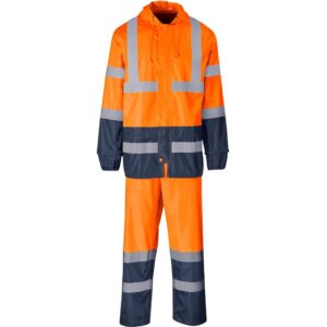 Torrent Two-Tone Hi-Viz Ref Polyester/PVC Rainsuit - Orange