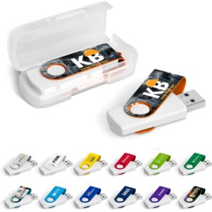 Axis Gyro White Flash Drive - 4GB