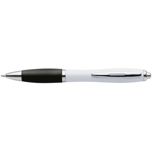 White Barrel Curved Design Ballpoint Pen