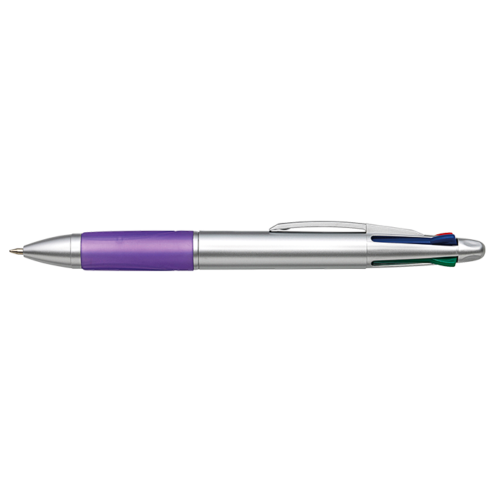 4 Colour Ballpoint Pen with Rubber Grip - Image 7