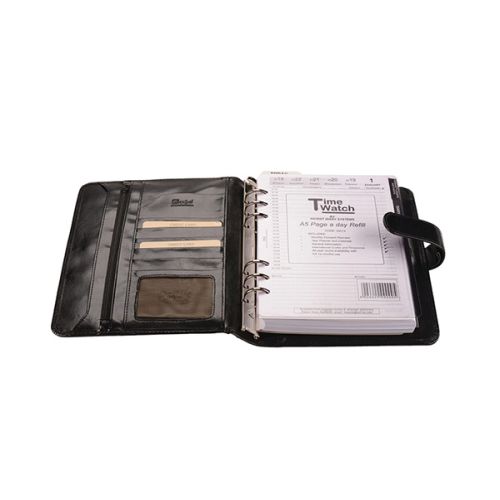 A5 Genuine Leather Organiser with Tab Closure