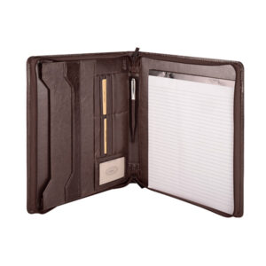 A4 Adpel Leather Zipped Folder