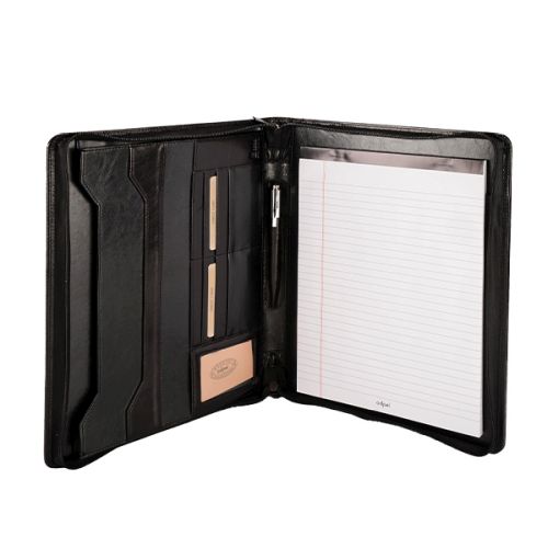 A4 Adpel Leather Zipped Folder