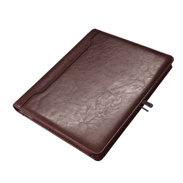 A4 Adpel Leather Zipped Folder