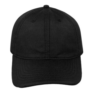 17603BLACK - Washed Oil Skin 6 Panel - Black