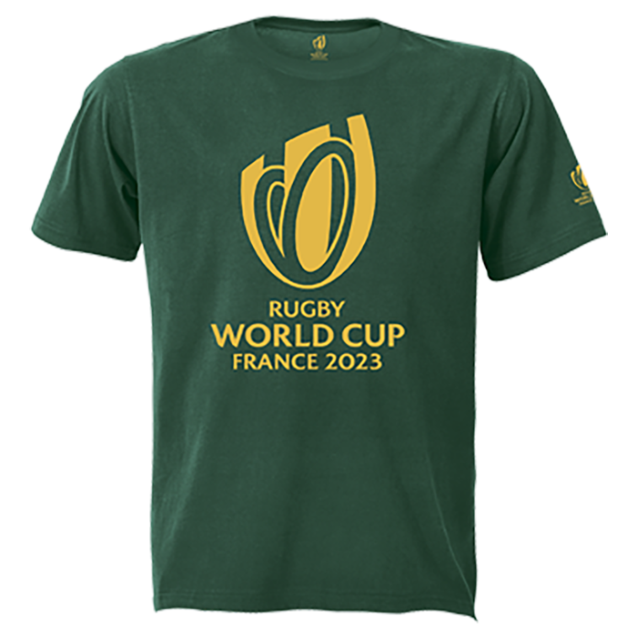 160g Single Jersey RWC 2023 Tee Gold Trophy Print Mens - Image 3