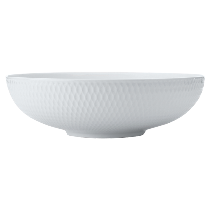 White Basics Diamonds Round Serving Bowl - Image 3