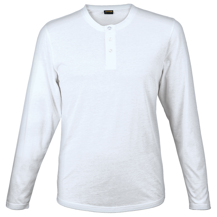 145g Henley Long Sleeve T-Shirt Mens - Image 10