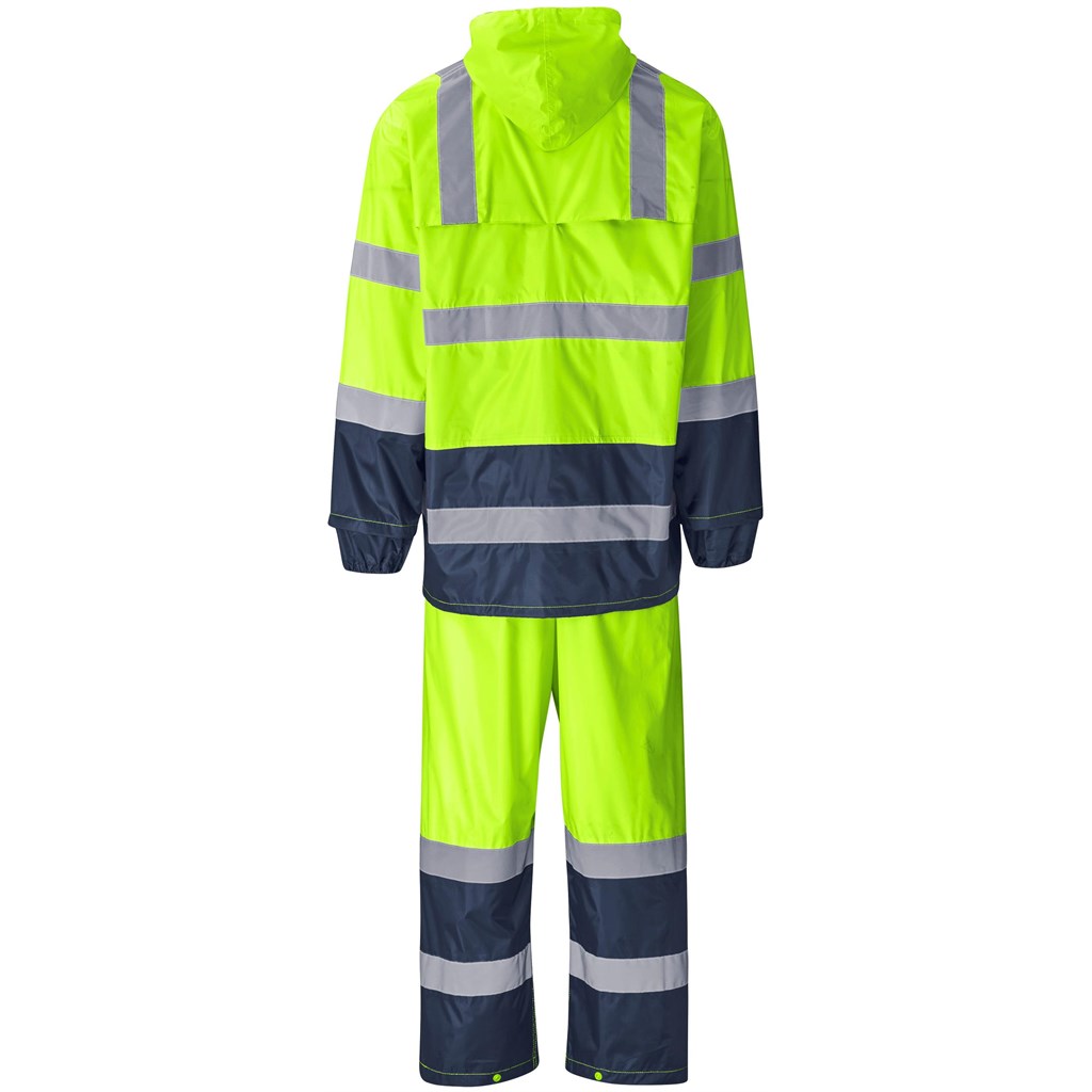 Torrent Two-Tone Hi-Viz Ref Polyester/PVC Rainsuit - Lime - Image 4