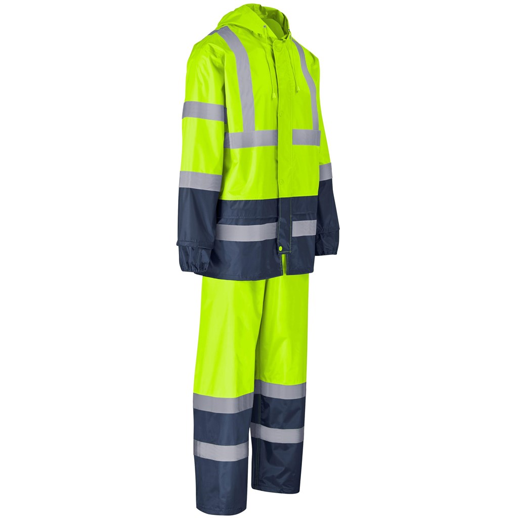 Torrent Two-Tone Hi-Viz Ref Polyester/PVC Rainsuit - Lime - Image 2