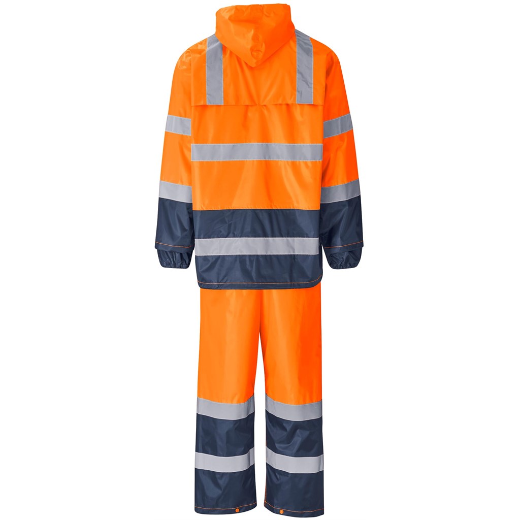 Torrent Two-Tone Hi-Viz Ref Polyester/PVC Rainsuit - Orange - Image 2