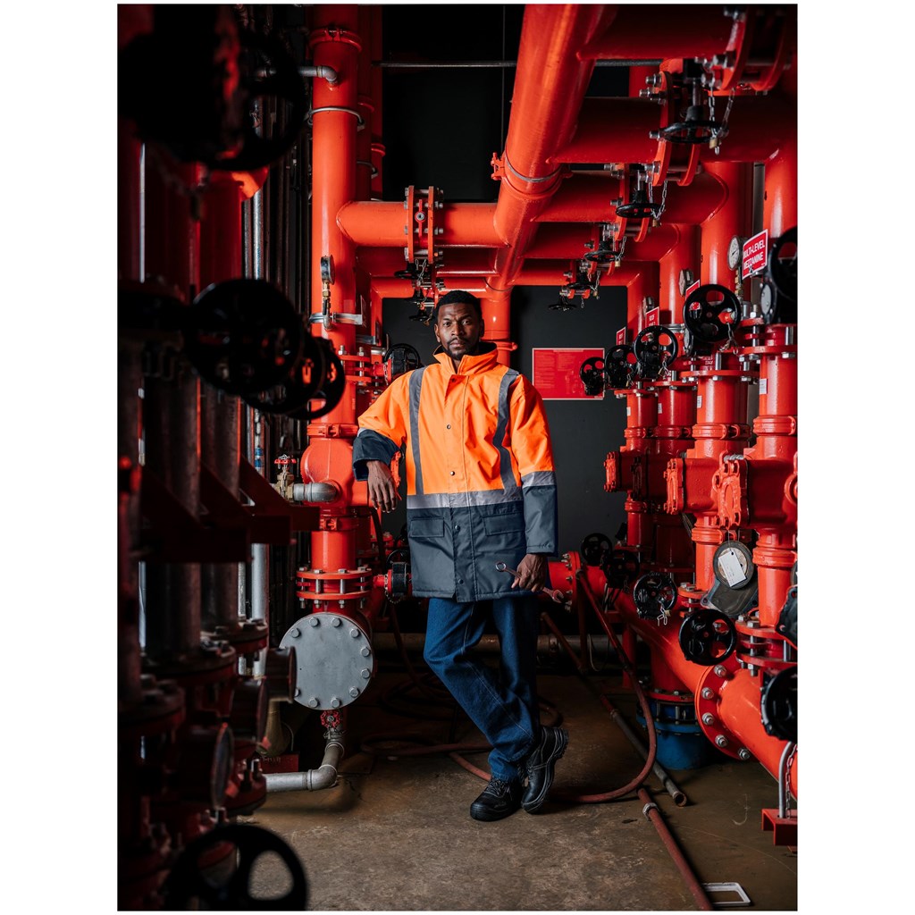 Hazard Padded Two-Tone Hi-Viz Reflective Jacket - Image 17