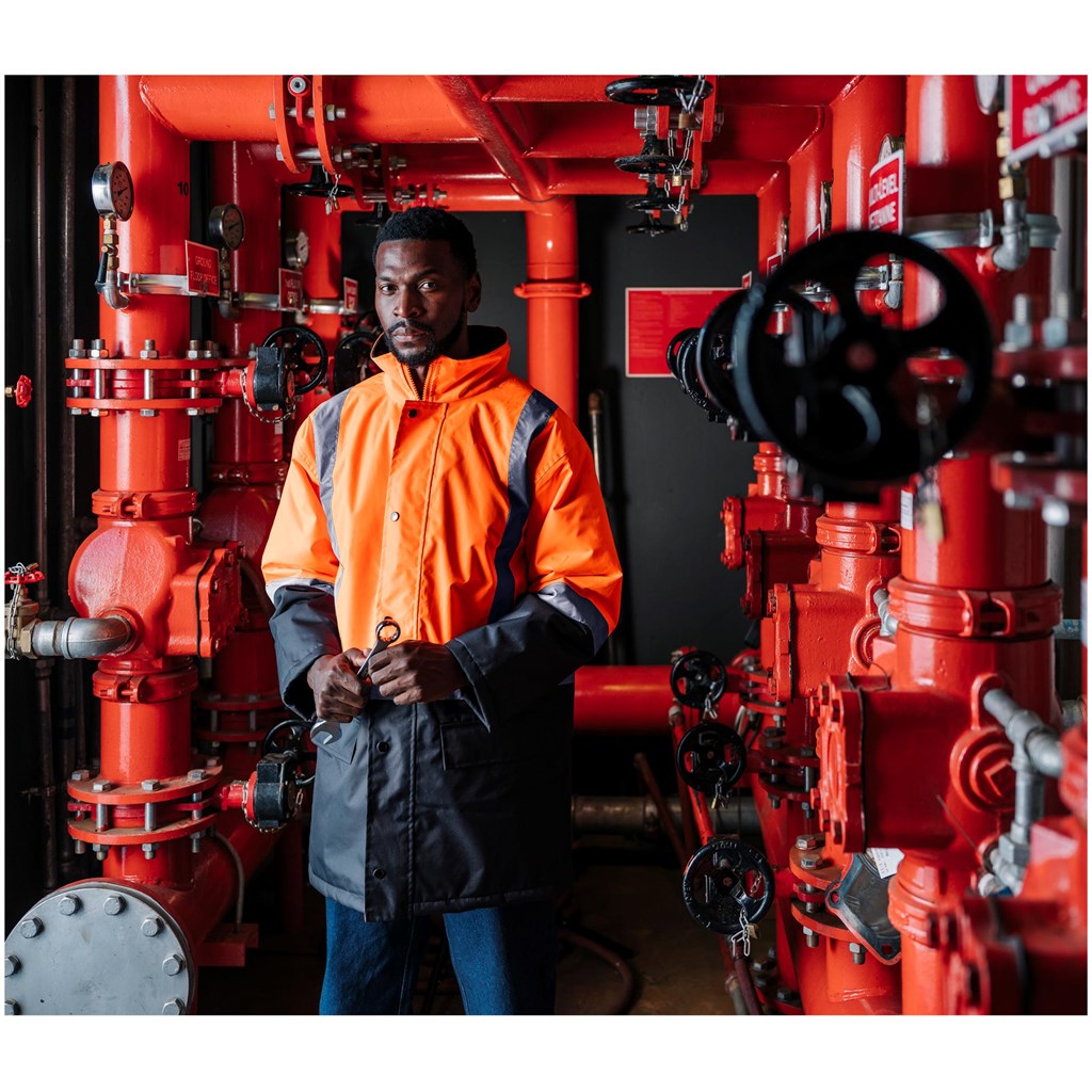 Hazard Padded Two-Tone Hi-Viz Reflective Jacket - Image 16